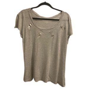 Express Silver Love Top
